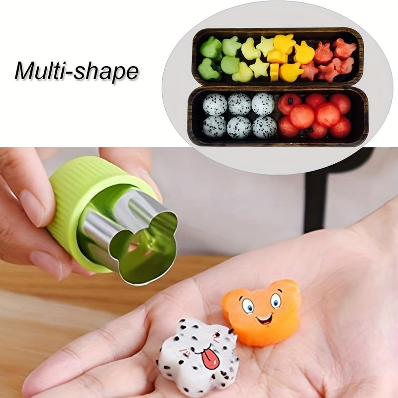 Set of 9 Stainless Steel Mini Vegetable Cutter Shapes for Baking and Food Decorating