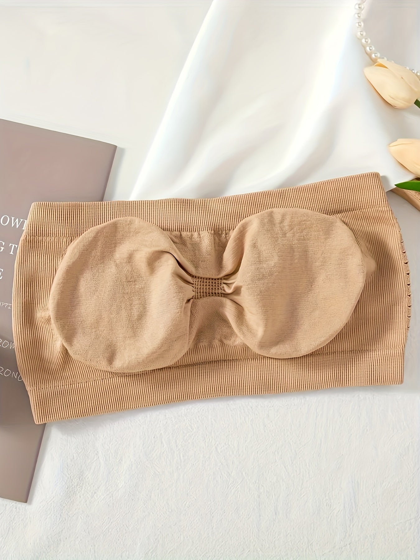 Women's Seamless Non-Slip Wire-Free Bralette Set Black Plus Size