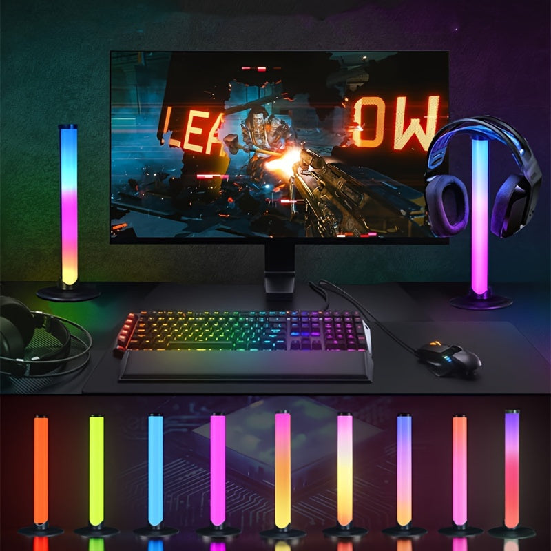 LED Headphone Stand Light with 7 Color Modes USB Charging Indoor Tabletop Gaming Accessory