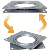 4 dyuymli temir kvadrat Lazy Susan aylantiruvchi rulman, toʻpli rulmanlar bilan, xizmat qilish tasmalariga, oshxona saqlash javonlariga, hunarmandchilik stollariga moʻljallangan, 1 ta paket