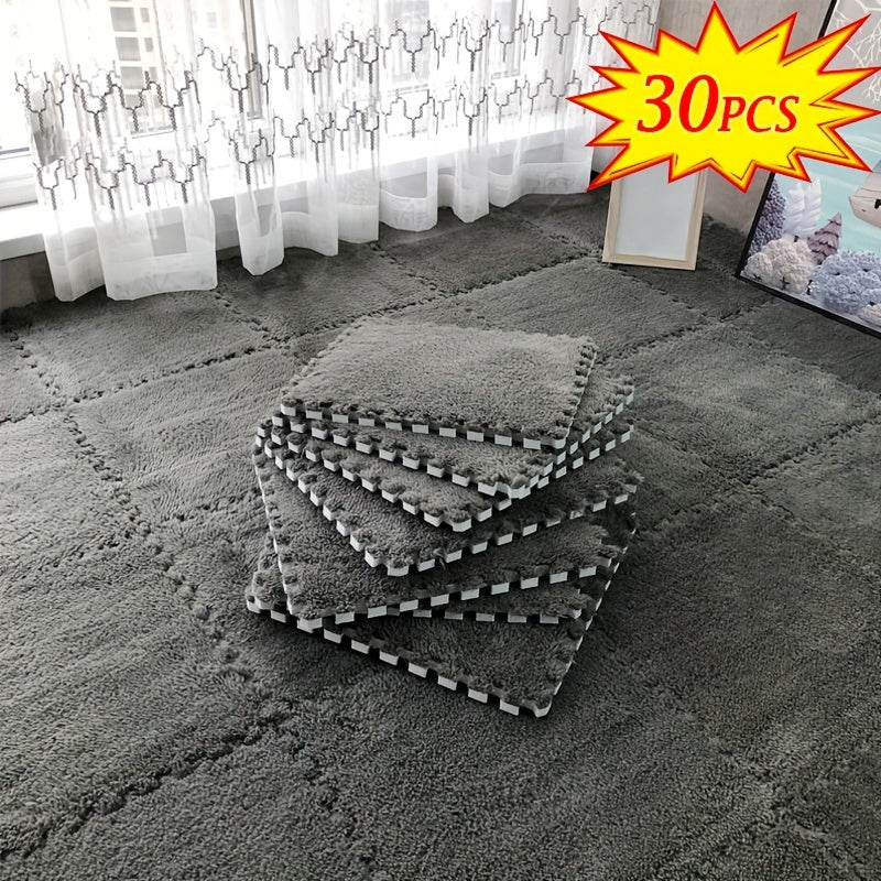 Set of 30/50 Interlocking Foam Floor Mats Square Carpet Area Rug Anti-Slip Seat Pads