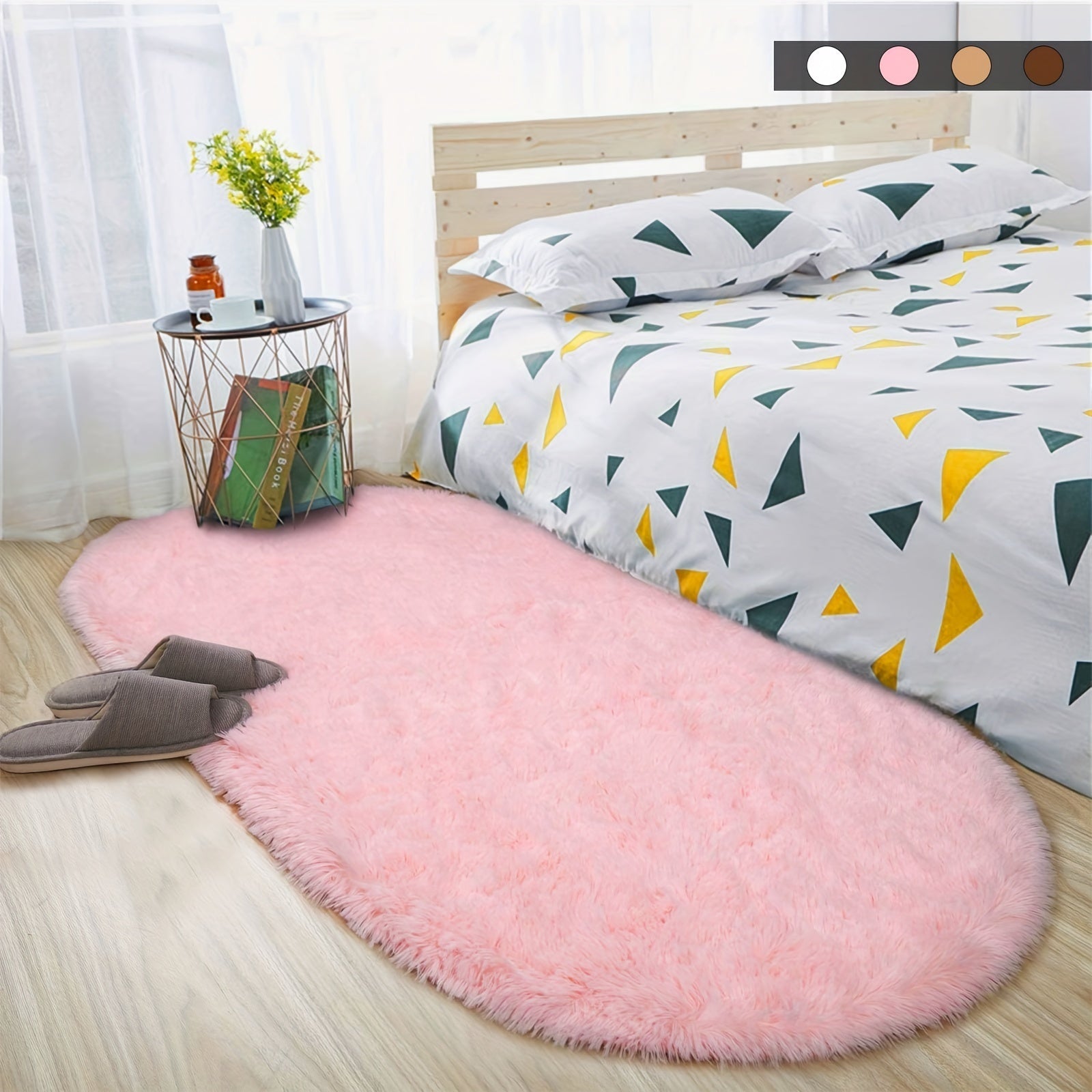 Soft Fluffy Shag Area Rug Non-Slip Machine Washable for Living Room or Bedroom