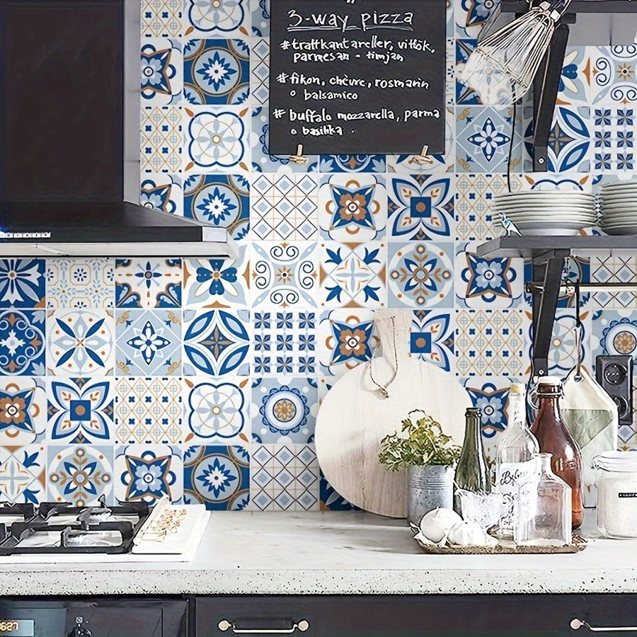 Self-Adhesive Bohemian Tile Pattern Wallpaper Waterproof Vinyl Contact Paper 40cm x 200cm