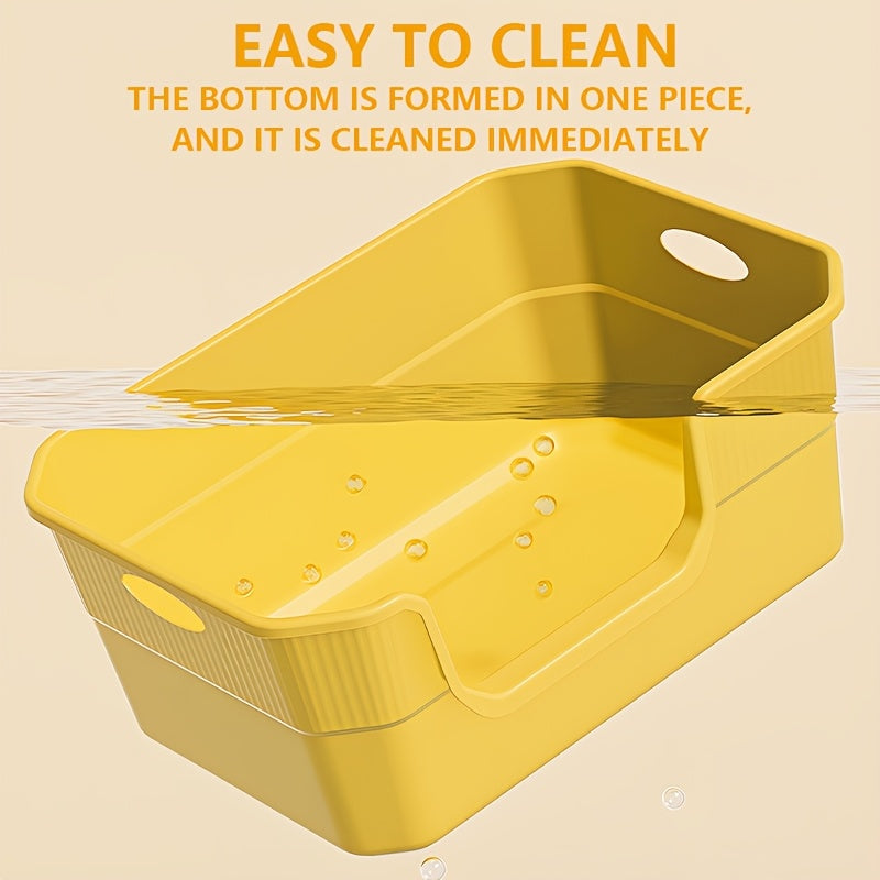 XL Mushuk To'lg'oq Qutisi, Splash Himoyasi bilan, Yarim Yopiq va Ochiq Dizayn, Qoshimcha Qopqoq va Deodorant Sumkasi bilan