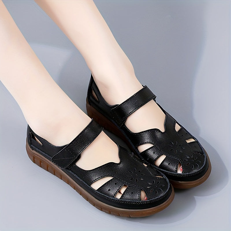 Women's Flats with Soft Sole and Ankle Belt for Casual Wear