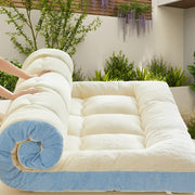 Winter Velvet Mattress Topper for Single and Double Beds All-Season Polyester Cushion