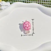 Pink Turtle And White Starfish Shoe Decorations for Sandals Flip-Flops Sports Shoes