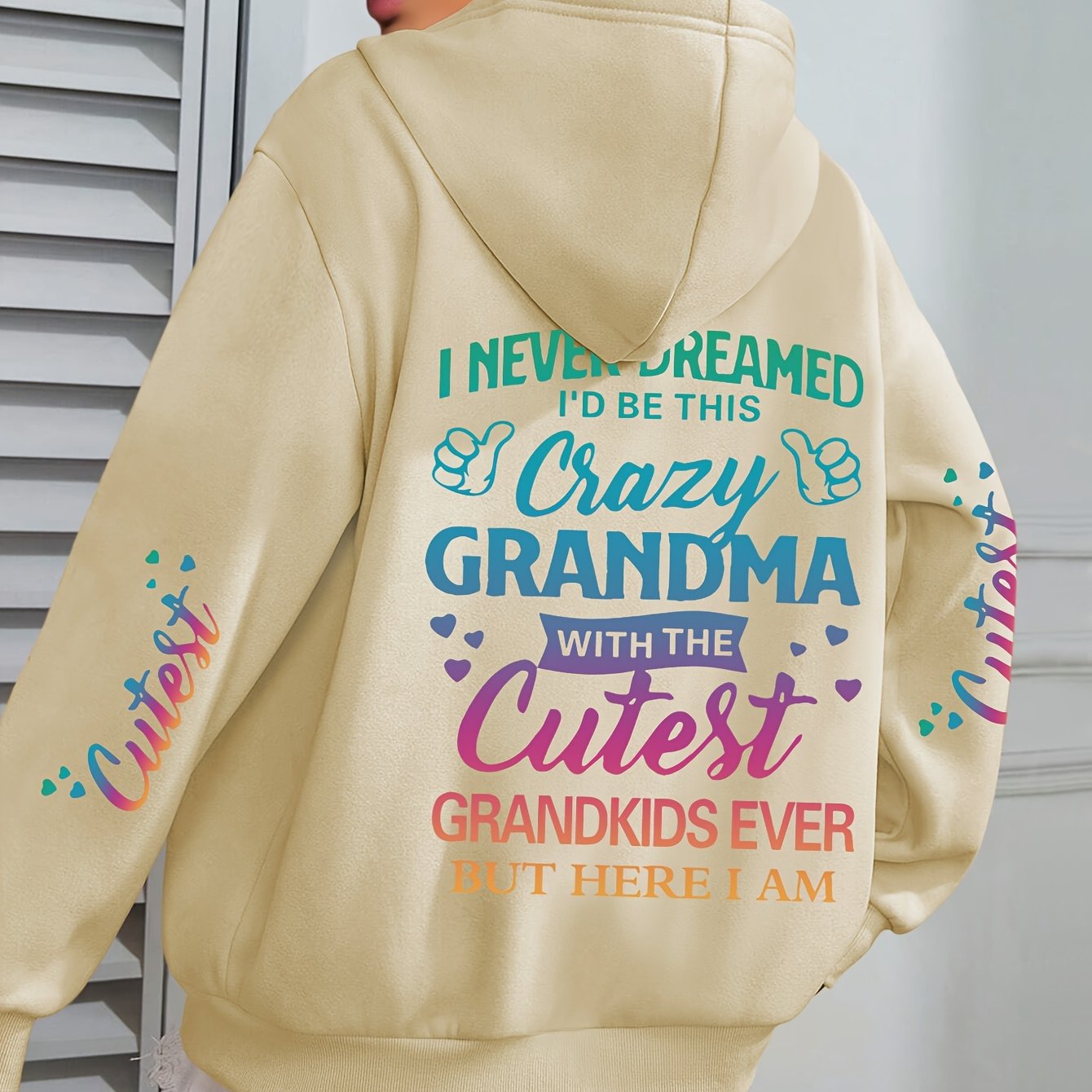 Толстовка для полных бабушек с флисовой подкладкой, зеленая, повседневная одежда с карманом спереди