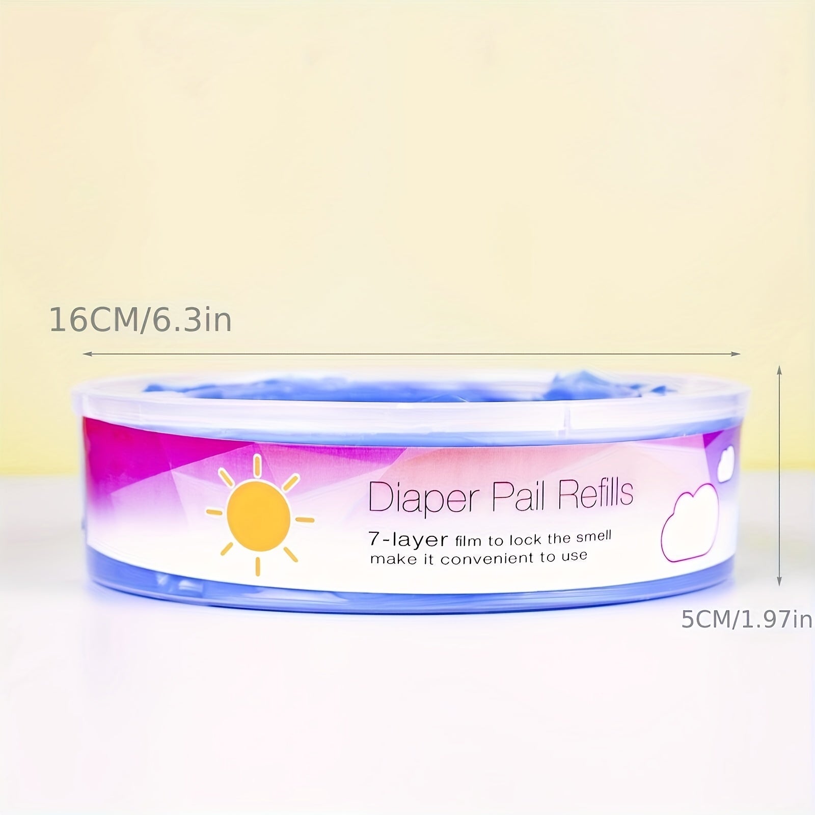 Diaper Pail Refills Odor Sealing 7-Layer Disposable System for Nursery