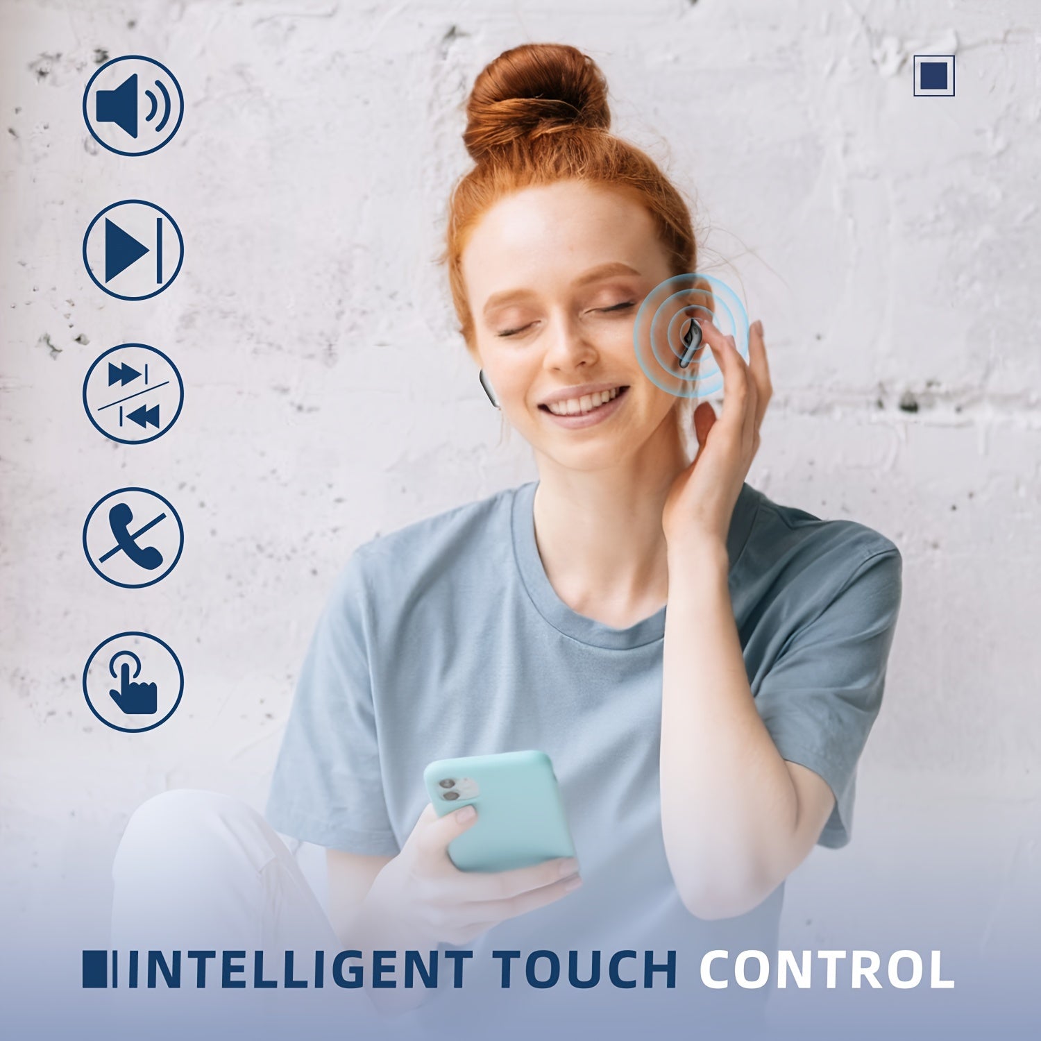 Wireless Earbuds with Charging Case for iPhone and Android Sports Noise Cancelling