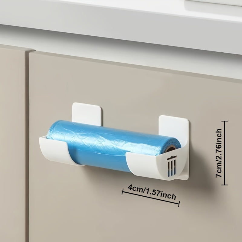 Wall-Mounted Storage Organizer for Refrigerator Side Plastic Wrap and Bag Holder
