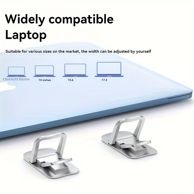 Adjustable Laptop Stand with Folding Portable Base and Height Adjustment