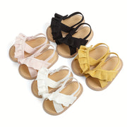 Baby Girl Open Toe Sandals Solid Color Lightweight Breathable Spring Summer Shoes