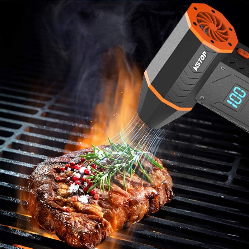 High-Speed Turbo Handheld Air Blower with Digital Display and Dual 5000mAh Batteries