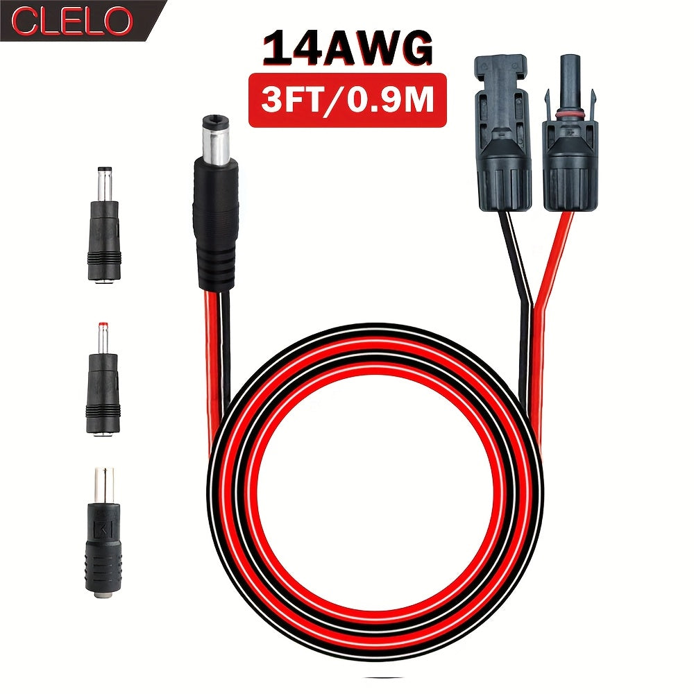 Conectores de panel solar para cables de extensión solar 5521 14AWG 3.5X1.35Mm