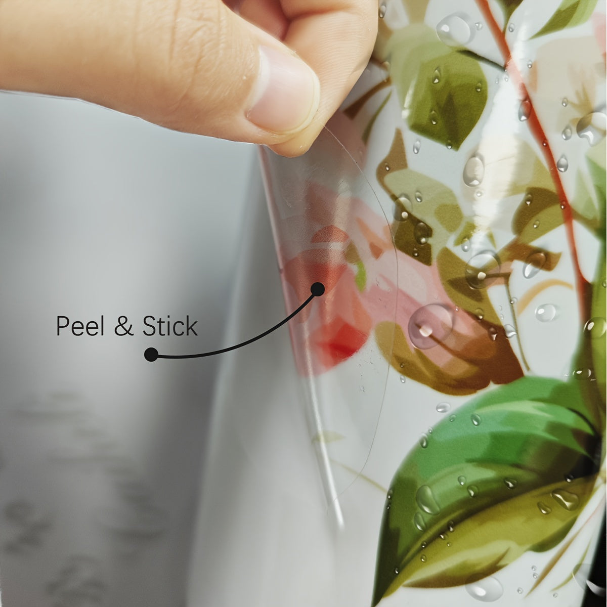 Vibrant Rose Pattern Bathroom Decal for Sinks Bathtubs and Toilets