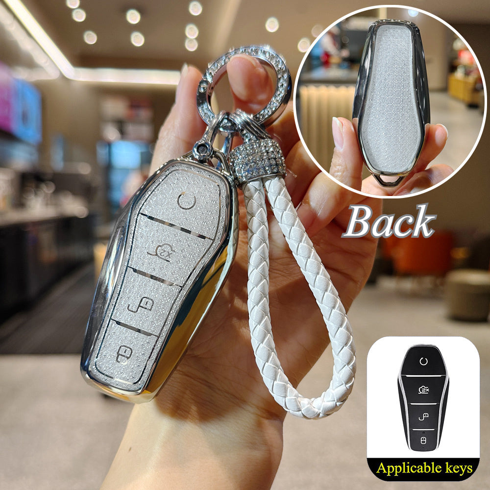 Avtomobil kaliti qopqog'i TPU moslashuvchan himoya qutisi EVlar uchun qora