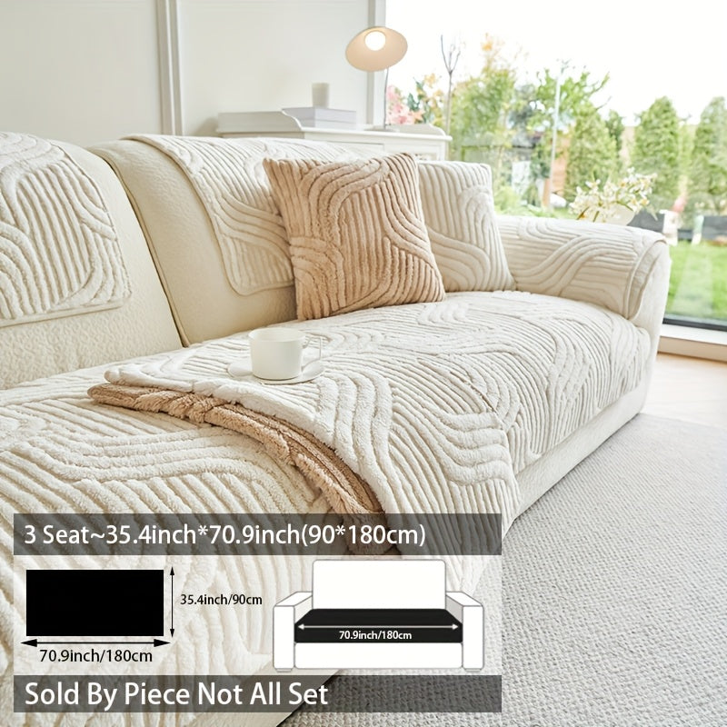 Zamonaviy Jacquard T-qoʻshiq qoplamasi, armchairdan bo‘lakli divanlargacha, sirpanmaydigan velvettan tayyorlangan