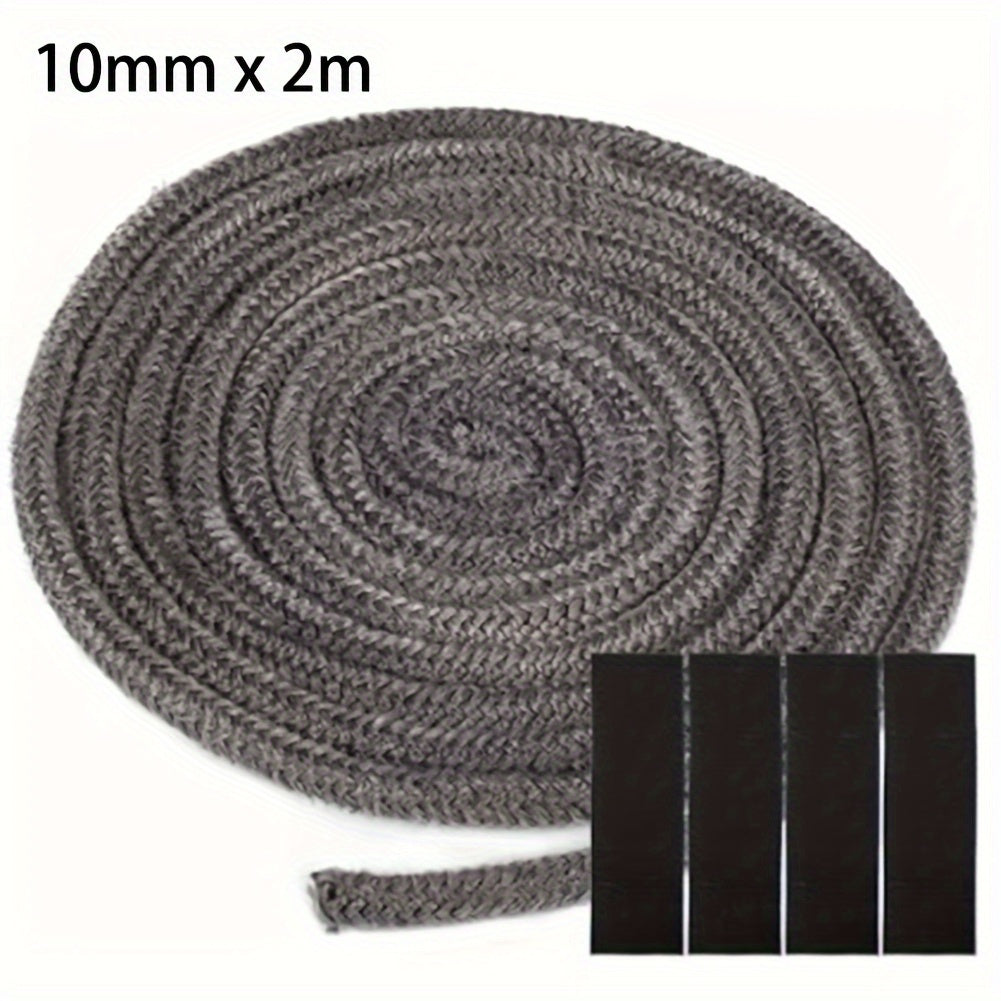 Fireproof Seal Rope Kit for Wood Burning Fireplaces High Temperature Resistant Plastic