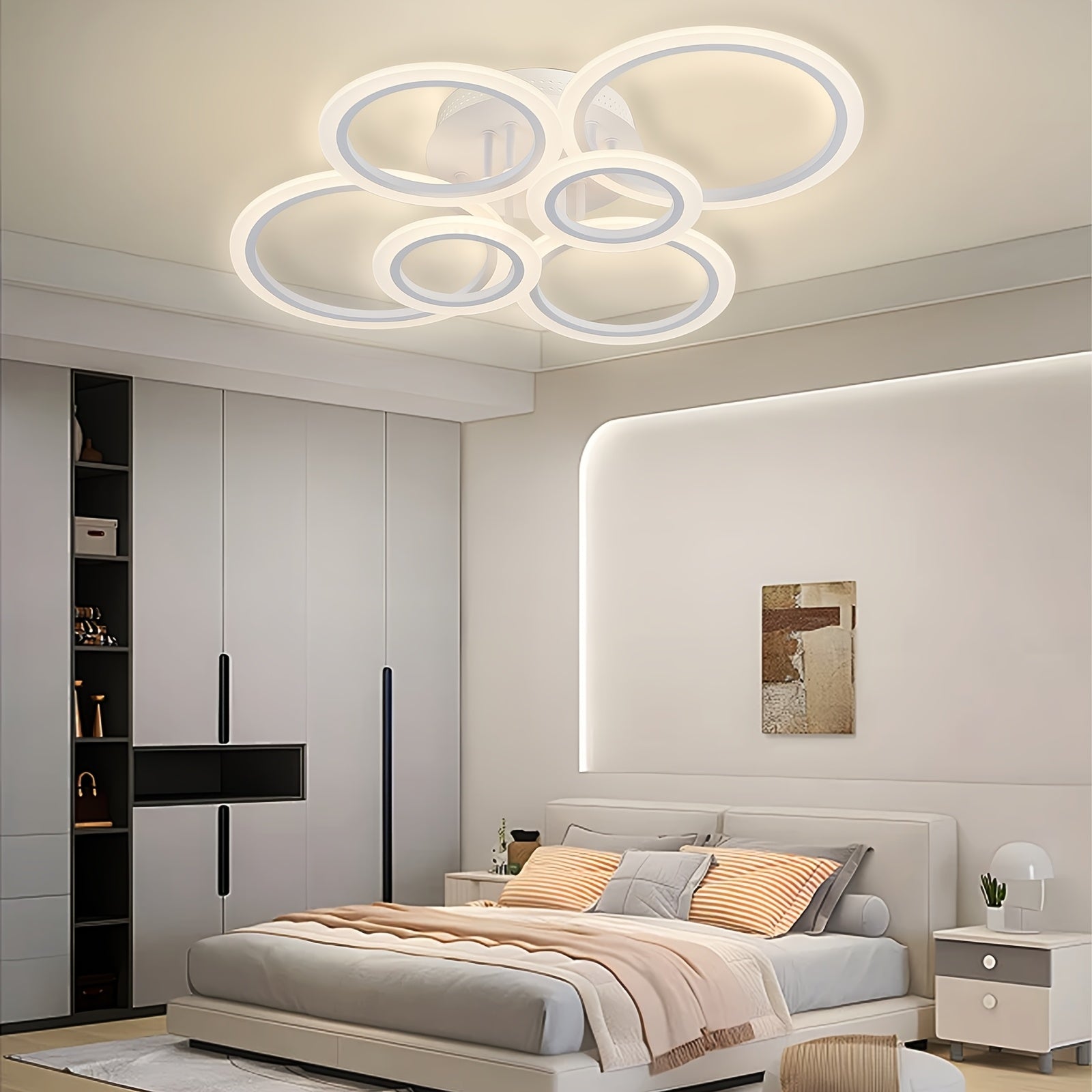 Flush Mount LED Ceiling Light with Remote Control for Low Ceilings in Living Rooms Bedrooms Kitchens