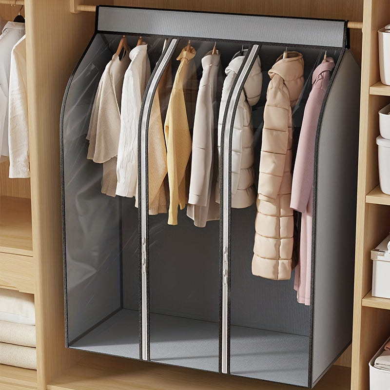 Bolsa de almacenamiento para prendas de polietileno impermeable con cremallera para protección de ropa en armario