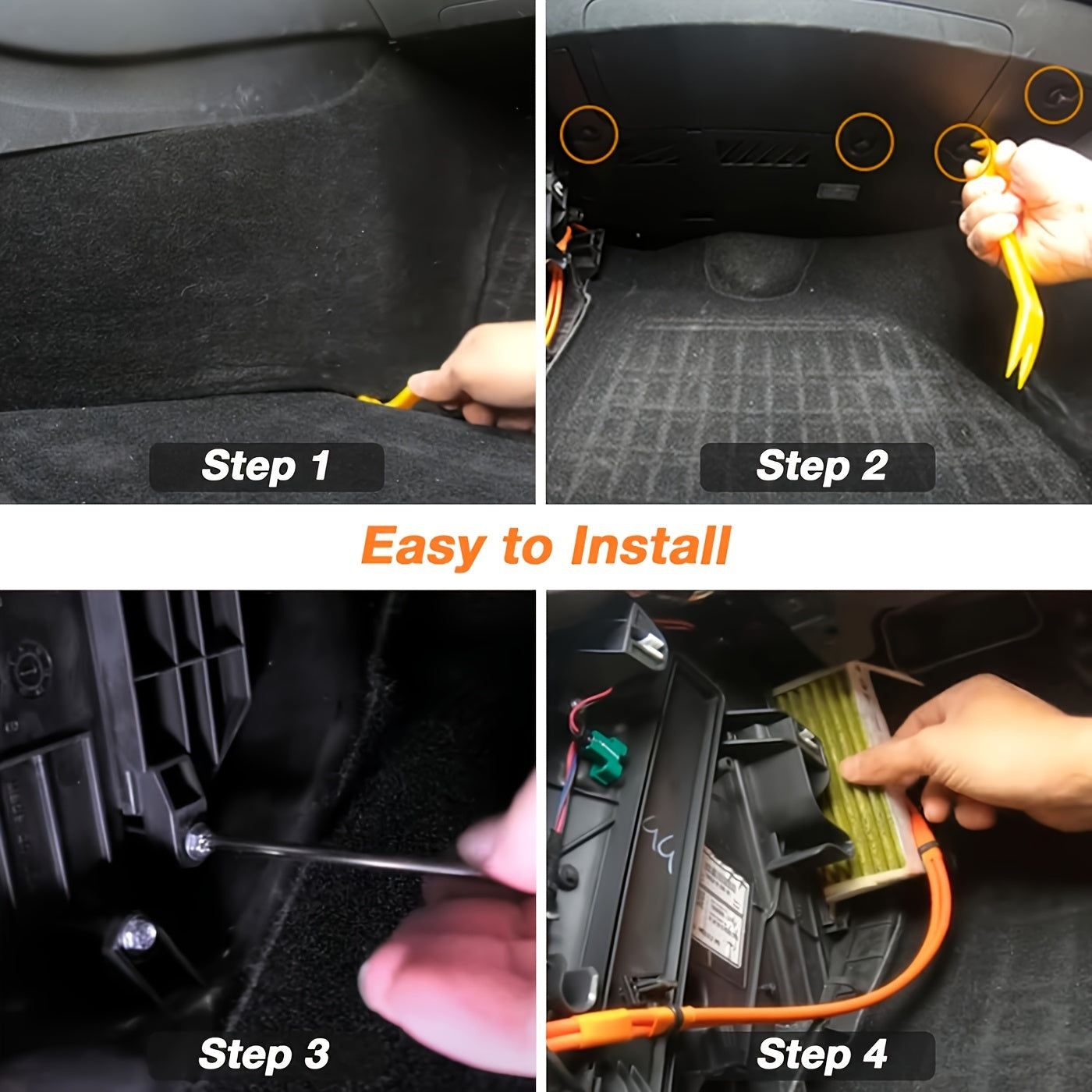 HEPA Air Filter Pack for Tesla Model 3 and Y Activated Carbon Cabin Replacement