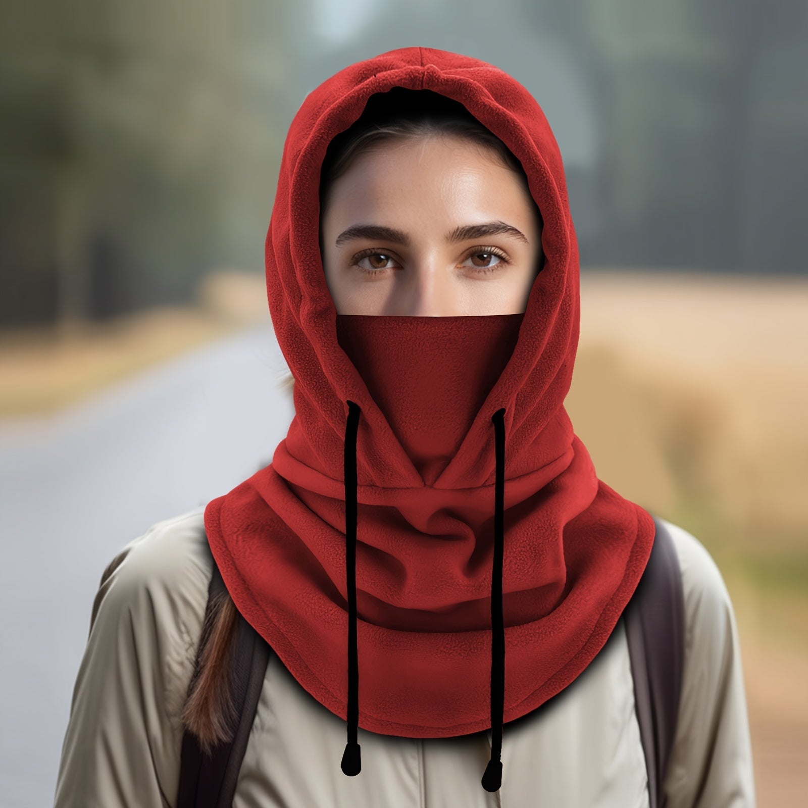 Zamonaviy Trikotaj Ayollar Qish Balaklava Boshligi - Qor va Velosiped Uchun Shamolga Qarshi va Issiq Bo'yin Gaiteri