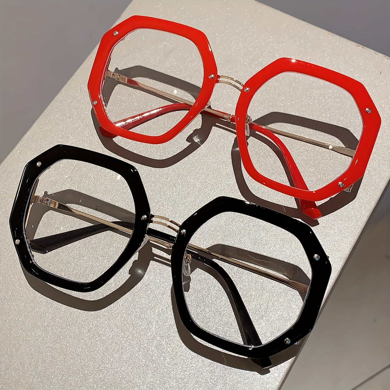 Vintage Style Octagon Frame Glasses for Women Multicolor Blue Light Blocking Lenses