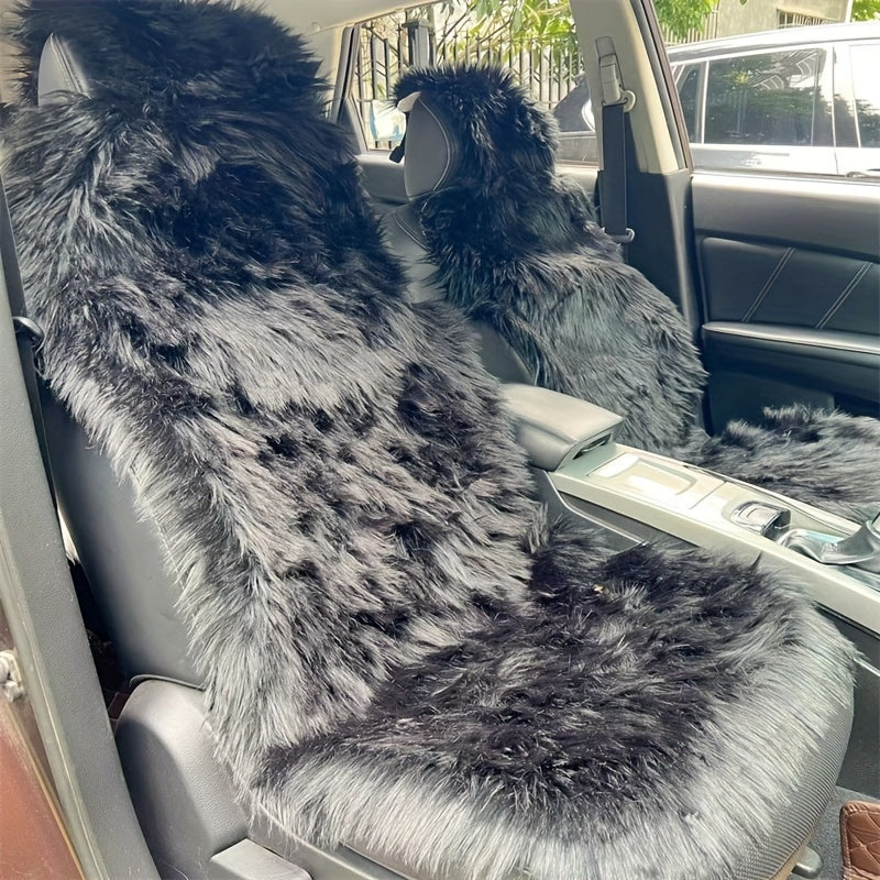 Thickened Plush Car Seat Cushion for Winter Warmth and Comfort