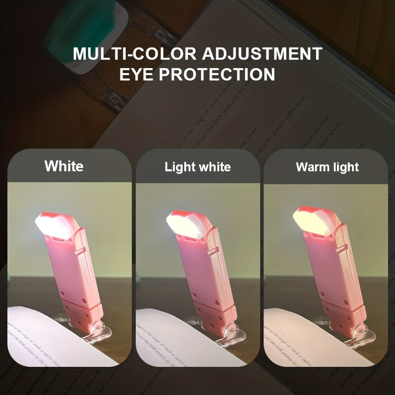 Dimmable LED Clip-On Book Reading Light Touch Control Warm White Eye Protection Tabletop Lamp