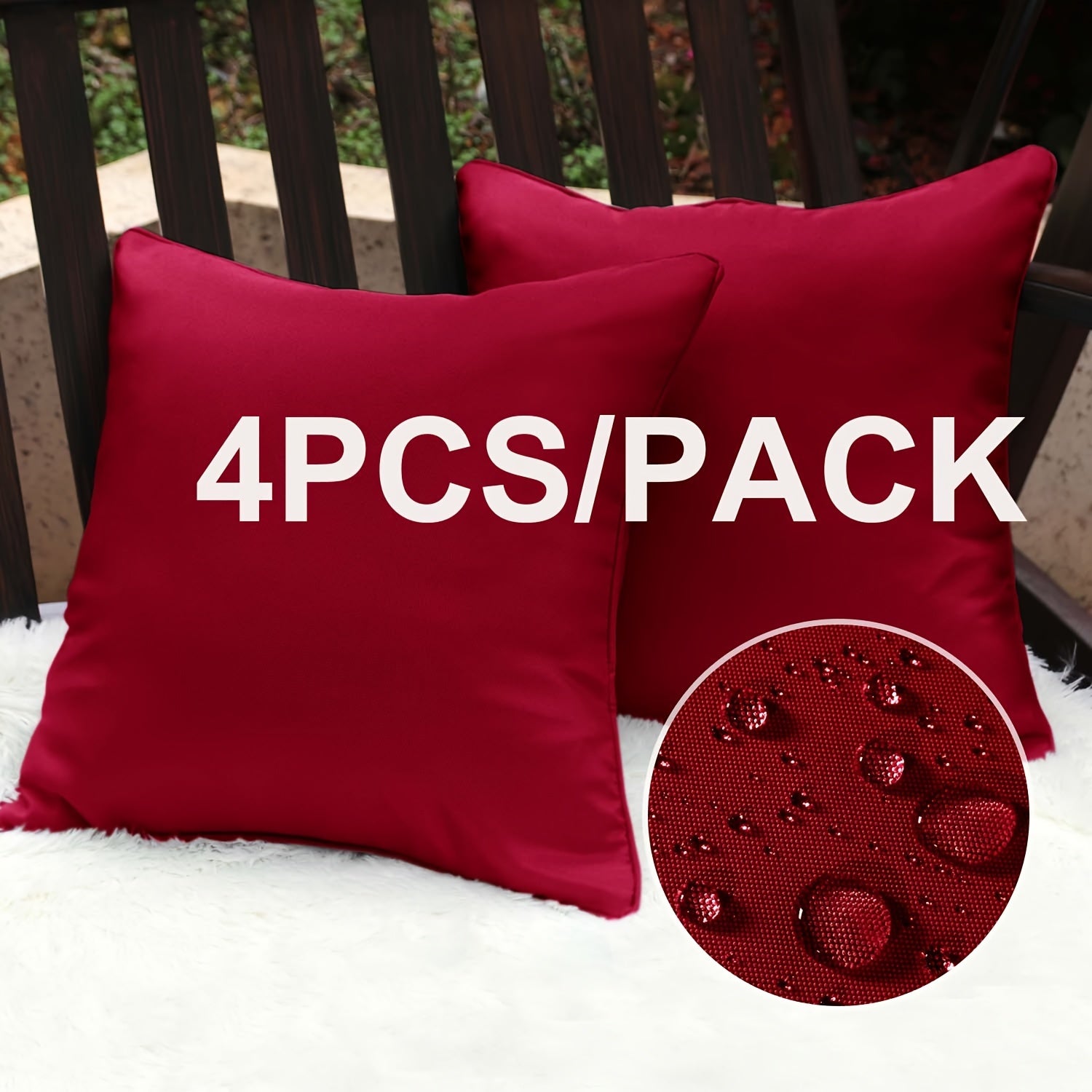 Outdoor Square Garden Cushion Cover for Patio Sofa Tent Decorative Throw Pillow Shell