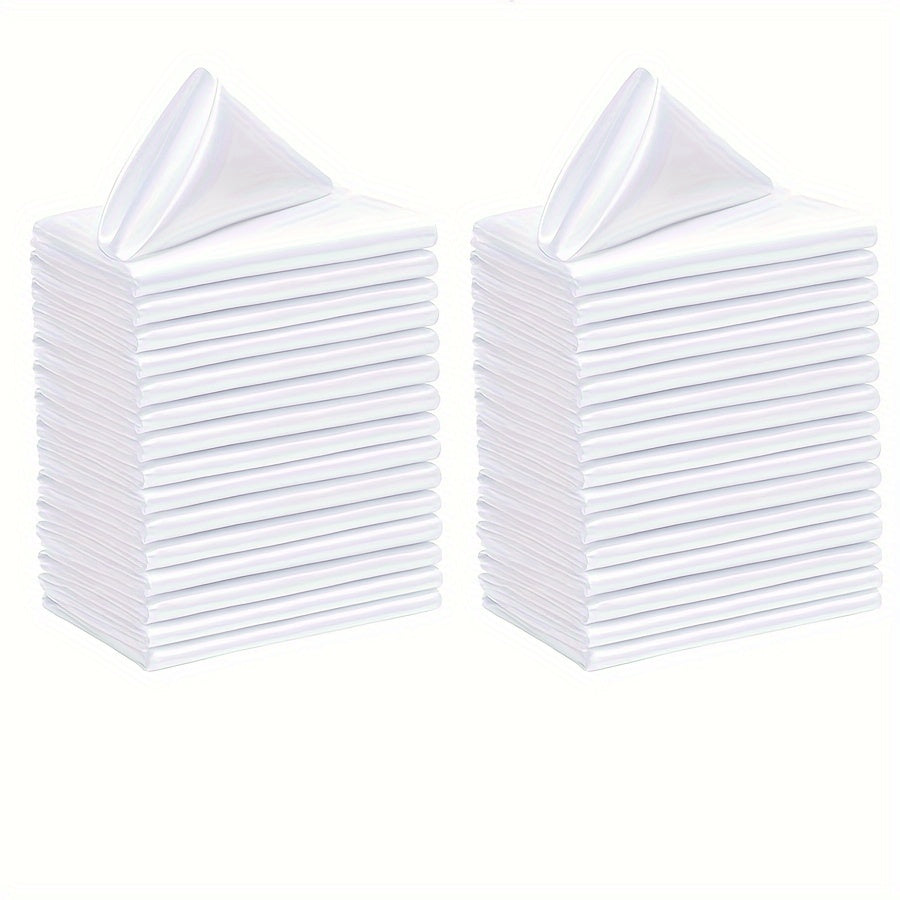 12/24 Polyester Satin Napkins 43.18x43.18 cm Square for Restaurants Weddings Banquets