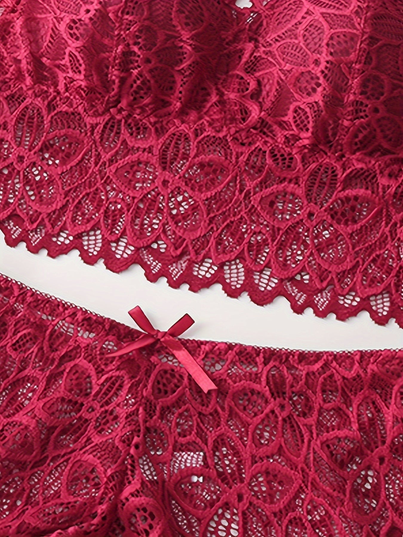 French Lace Vest-Style Underwear Set with Breathable Molded Cups for Women