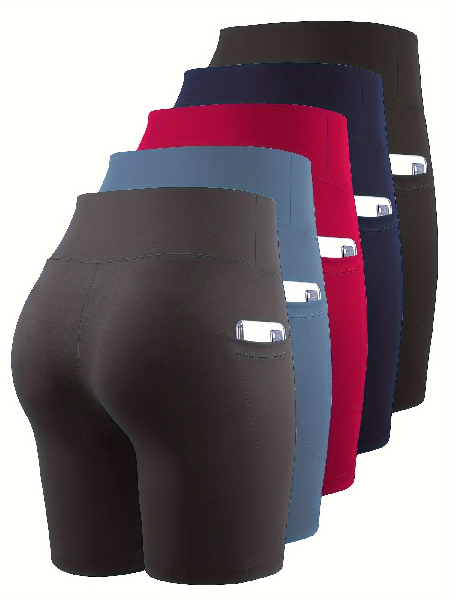 Plus Size High-Waisted Capri Leggings with Pockets for Yoga and Workout