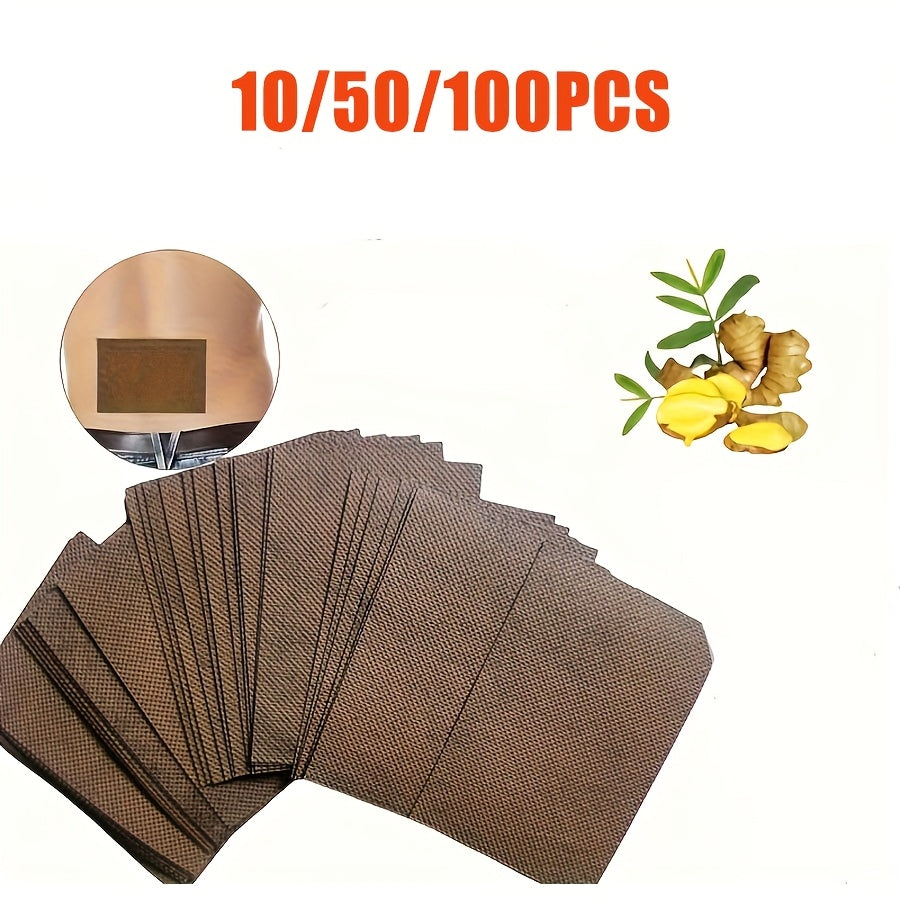Ginger and Wormwood Pain Relief Patches 10 50 100pcs Battery-Free Long-Lasting Comfort
