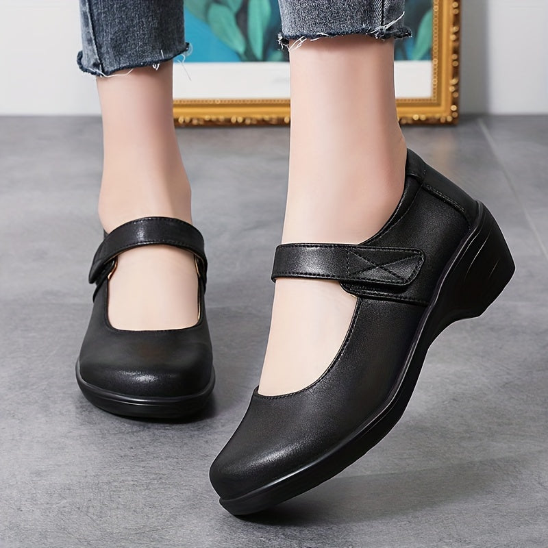 Ayollar uchun Mary Jane tufli sintetik, nafas oladigan, sirpanmaydigan, dumaloq burchakli