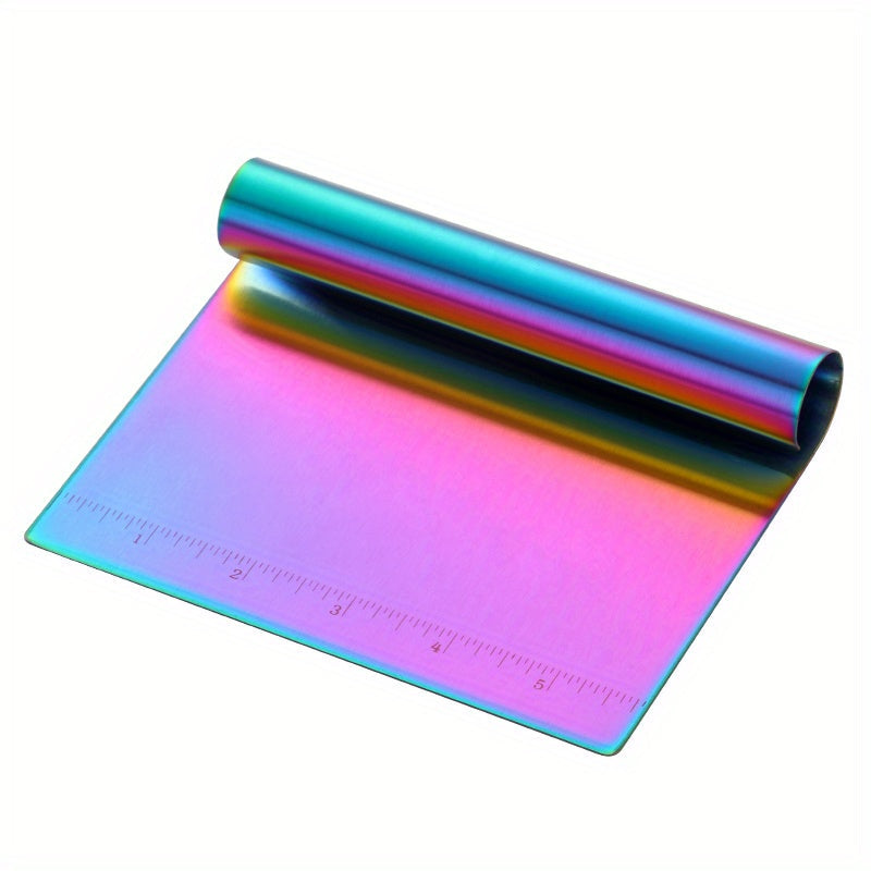 Rang-barang oshxona scraperi, yuzni qirqish va ko‘p maqsadli foydalanish uchun o‘lchov bilan