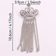 Rhinestone Crown Brooch Elegant Jewelry Accessory for Clothing Bags Hats