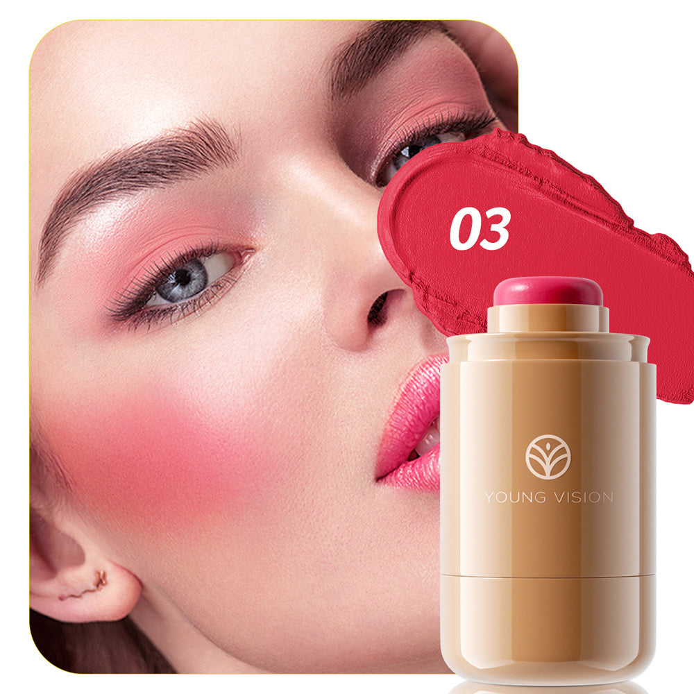 Women Cream Blush Stick Multi-Functional Natural Long-Lasting 6 Colors