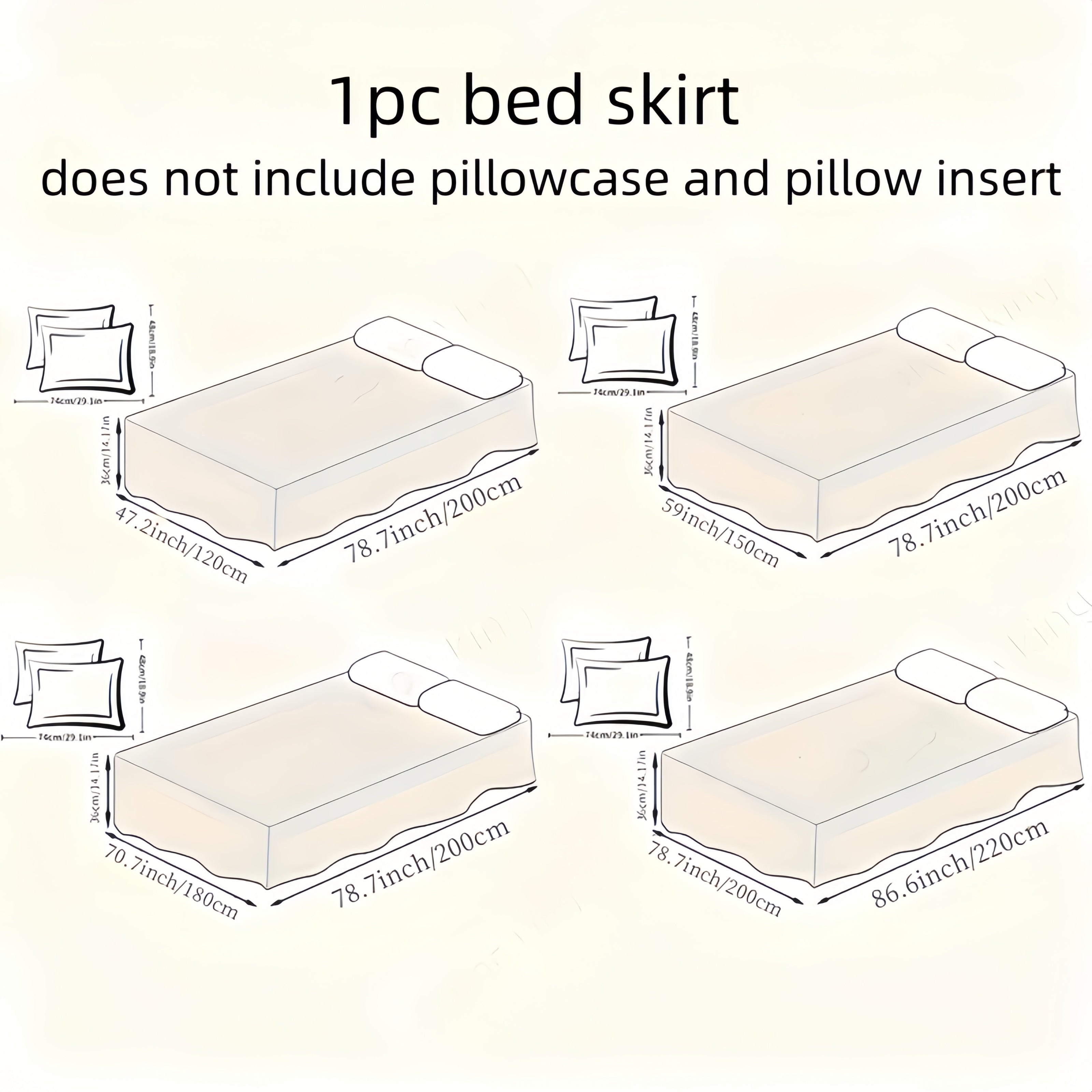 Luxury Bed Skirt with Lace Trim and Rose Embroidery Machine Washable Soft Polyester Non-Slip Ribbon Fixation