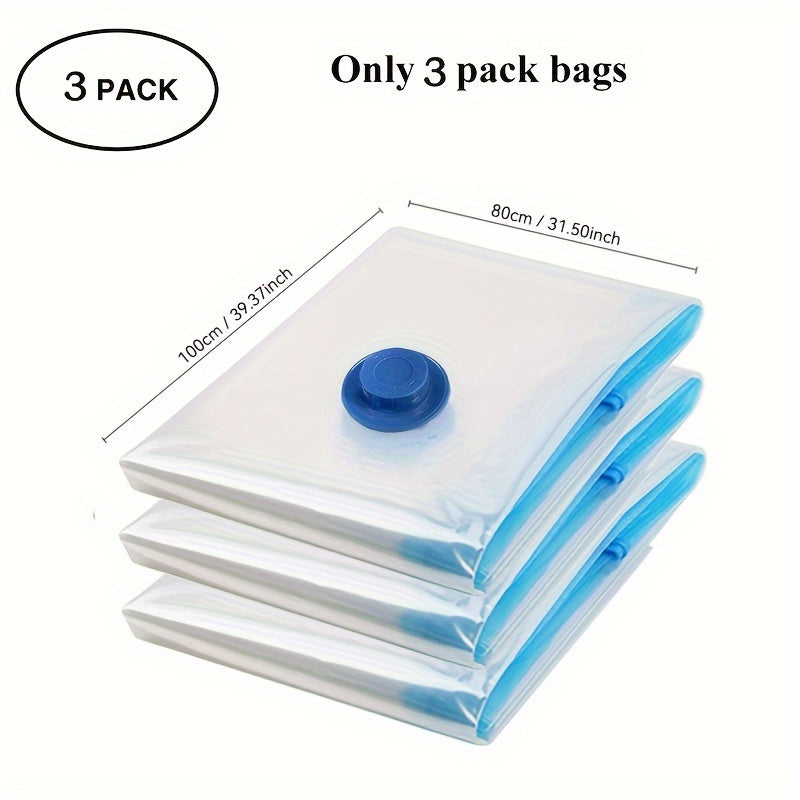 3-5 ta vakuum saqlash sumkasi to'plami kiyimlar va yostiqlar uchun joyni tejovchi