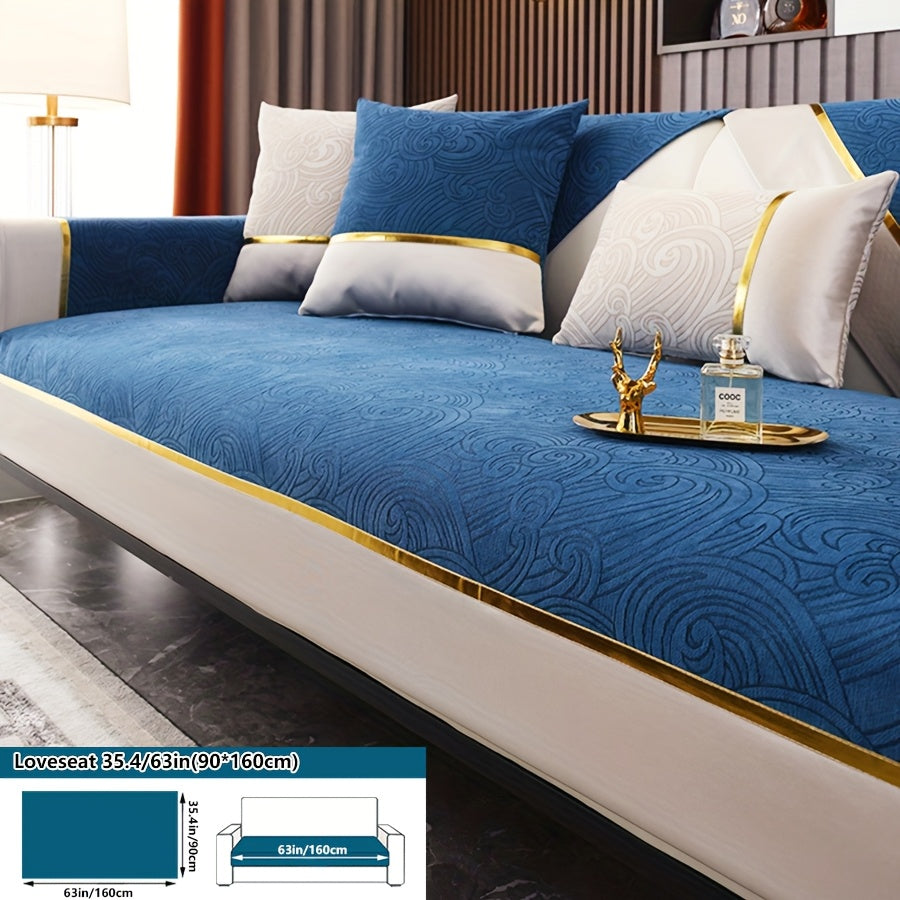 Chenille Cloud Pattern Sofa Cover Full Cover for Four Seasons