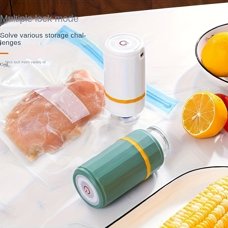 Mini Electric Handheld Vacuum Sealer Set with USB Charging and Space-Saving Bags