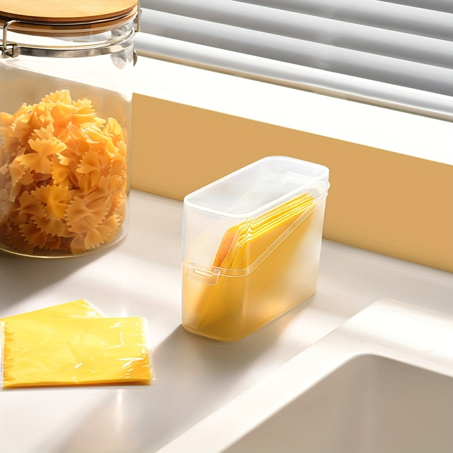 Pishloq, deli go'shti, sariyog', qahva, atıştırmalıklar va boshqalar uchun oziq-ovqat xavfsiz plastik saqlash qutisi - muzlatgichni tartibga solish va uy saqlash ehtiyojlari uchun mukammal