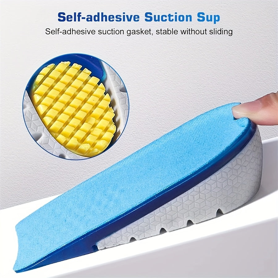 Unisex Heel Cushions Soft Gel Arch Support Shock Absorbing Blue White