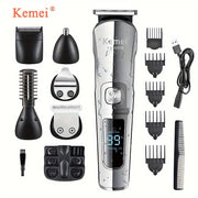 6-in-1 Men's Grooming Kit Cordless Trimmer for Body Beard Nose Hair USB Rechargeable