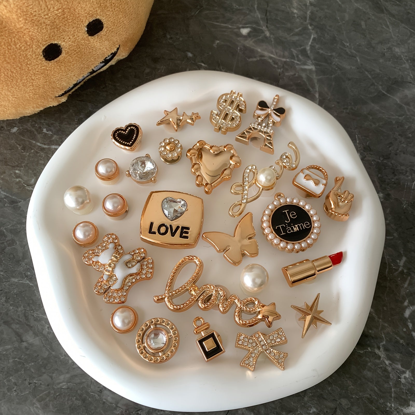 Girls Shoe Decoration Charms 26pcs Set DIY Detachable Cute Shoe Accessories