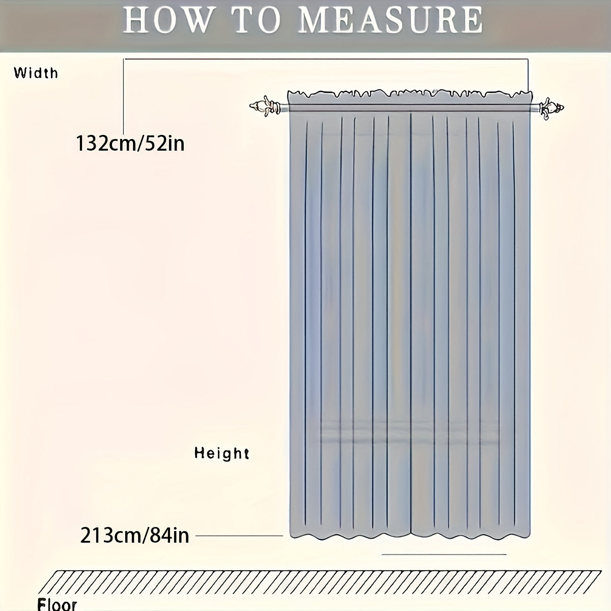 Curtains for Living Room Bedroom Office Polyester 45GSM 132cm x 213cm