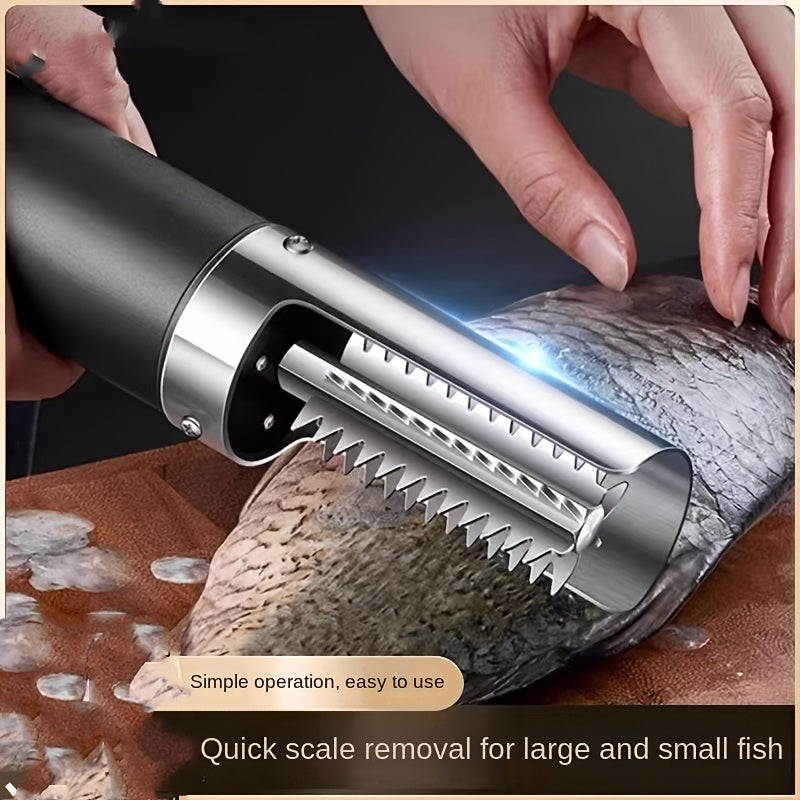 Remover de escamas de pescado eléctrico, herramienta de cocina recargable por USB para agua dulce y salada
