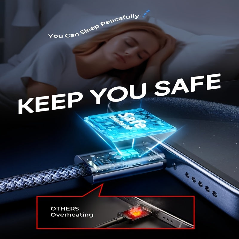 TZLRXL 240W USB C на USB C кабель быстрой зарядки, глянцевая отделка, нейлоновый материал, круглая форма, USB PD 5.1C, 1M/39.37IN или 2M/78.7IN, с передачей данных. Совместим с MacBook Pro/Air